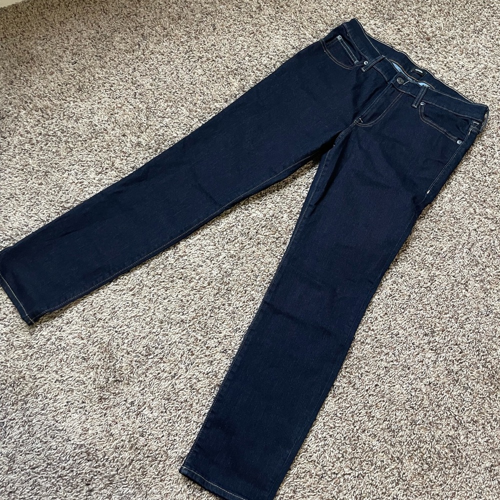 Express Men's Deep Indigo Straight Jeans